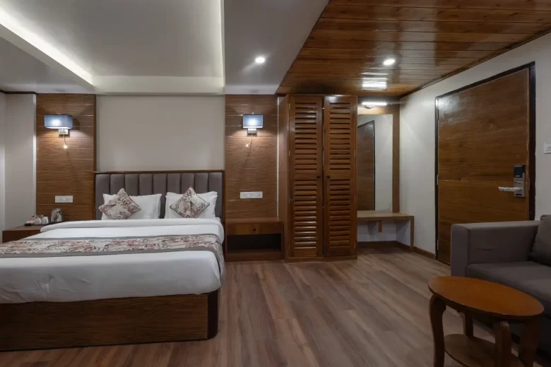 Family non view room in Darjeeling with two king beds for 4 guests