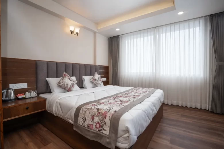 family view room in Darjeeling with two king beds and kanchenjunga view